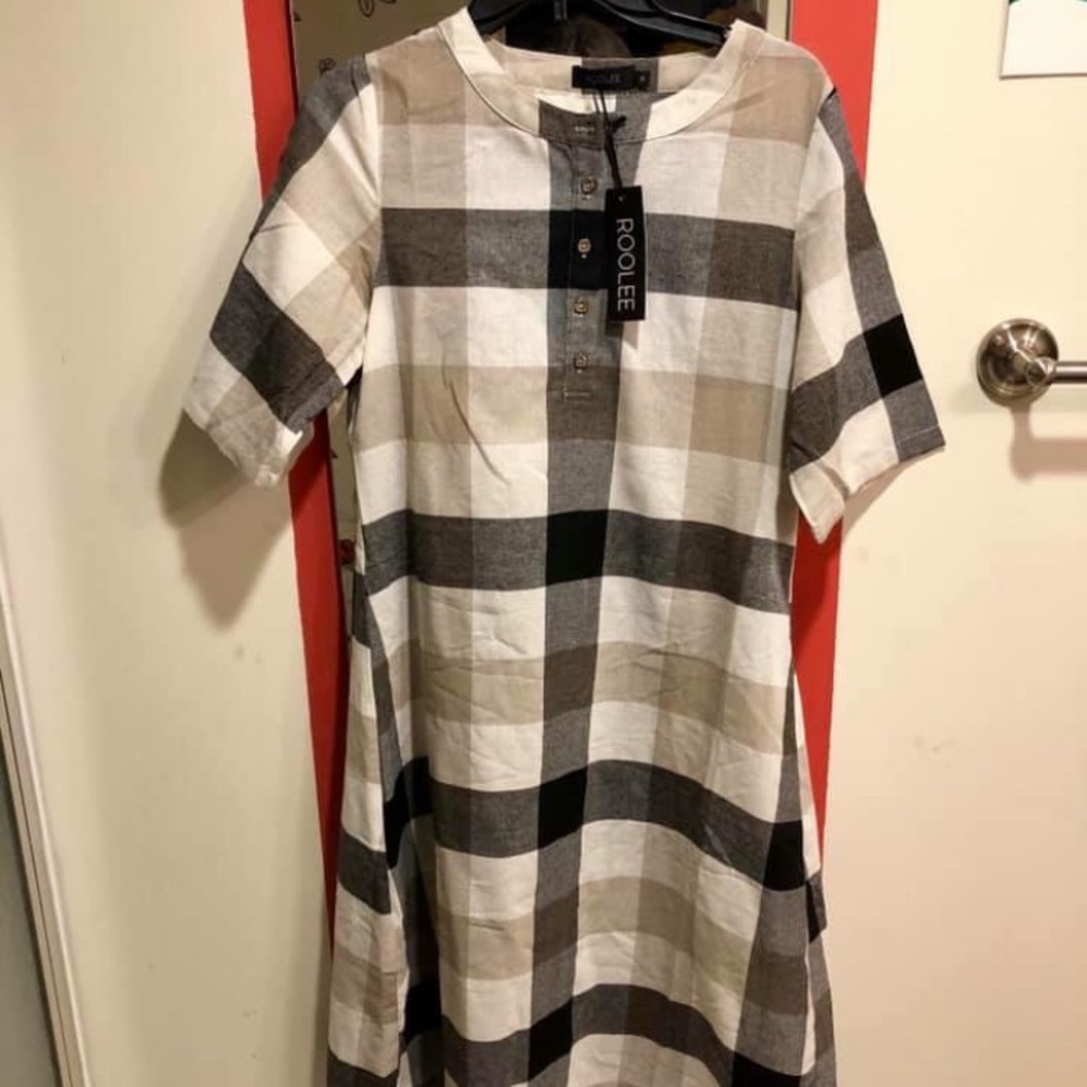 Roolee “Jolie Plaid Dress” in medium